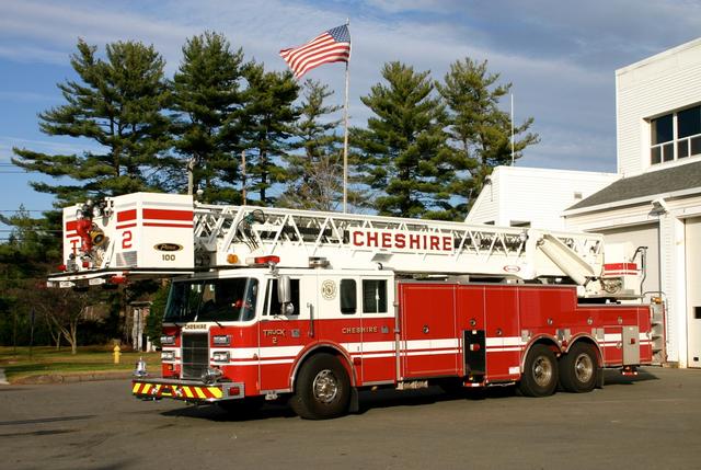 Truck 2 - Second due tower ladder for Cheshire. Responds from Station 3 on south Main at 1st due to south end of town.